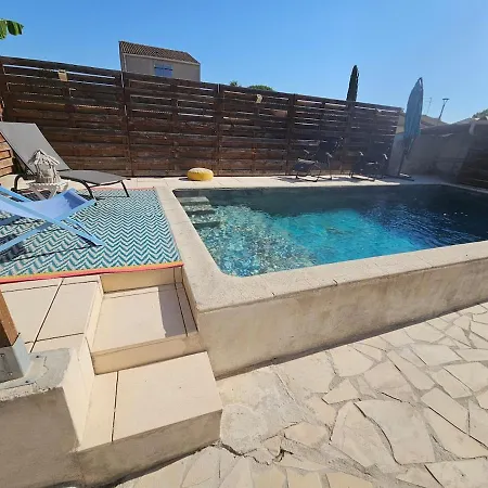Petite Camargue Piscine Bali Au Sel Climatisation 15min Plages 3 Tatil Evi *